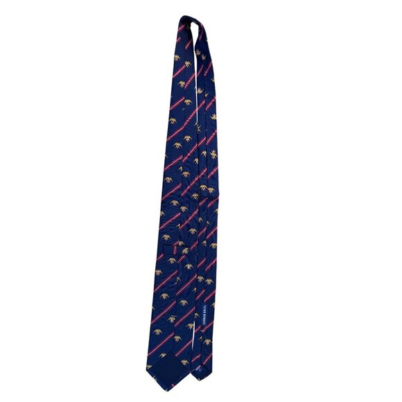 Gitman Bros.Navy Silk Patterned Tie With Eagle & Stripe Design - Picture 6 of 8